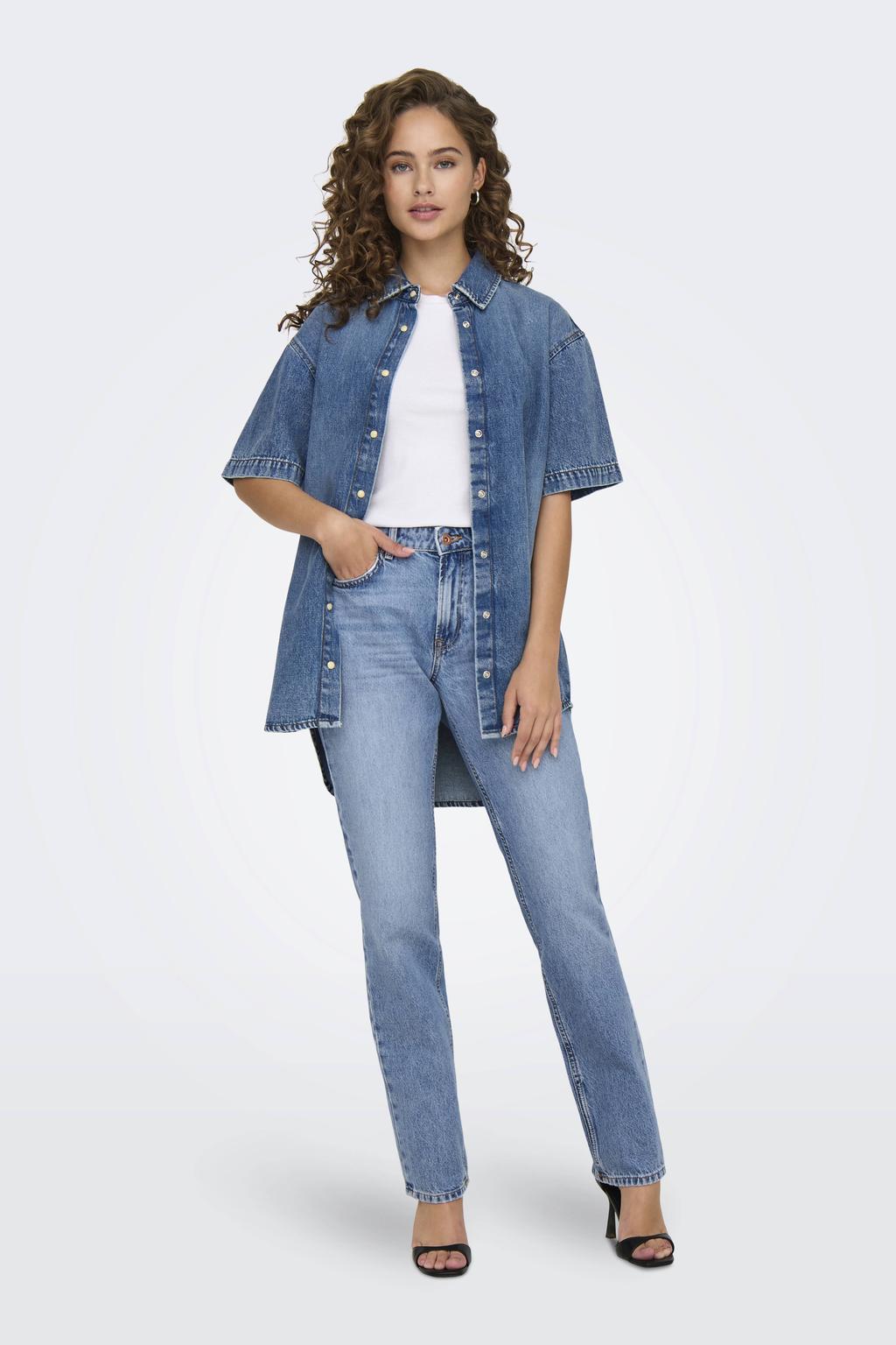 ONLY low waist mom jeans light blue denim