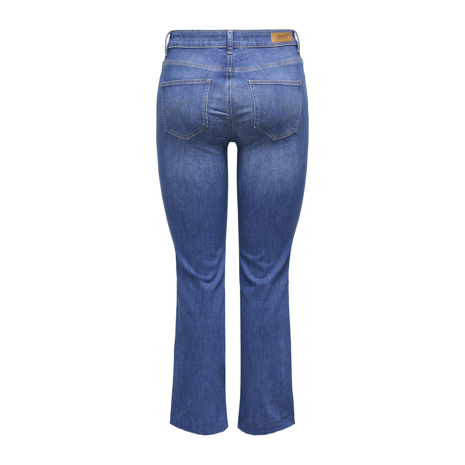 ONLY regular waist flared jeans medium blue denim