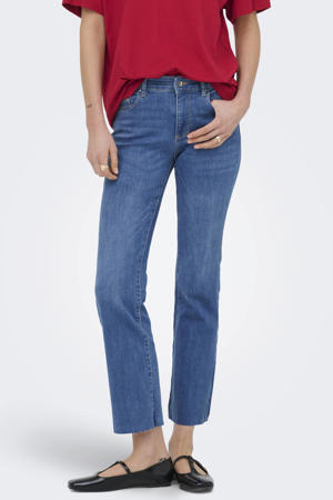 regular waist flared jeans medium blue denim