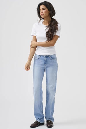 jeans regular waist light blue denim