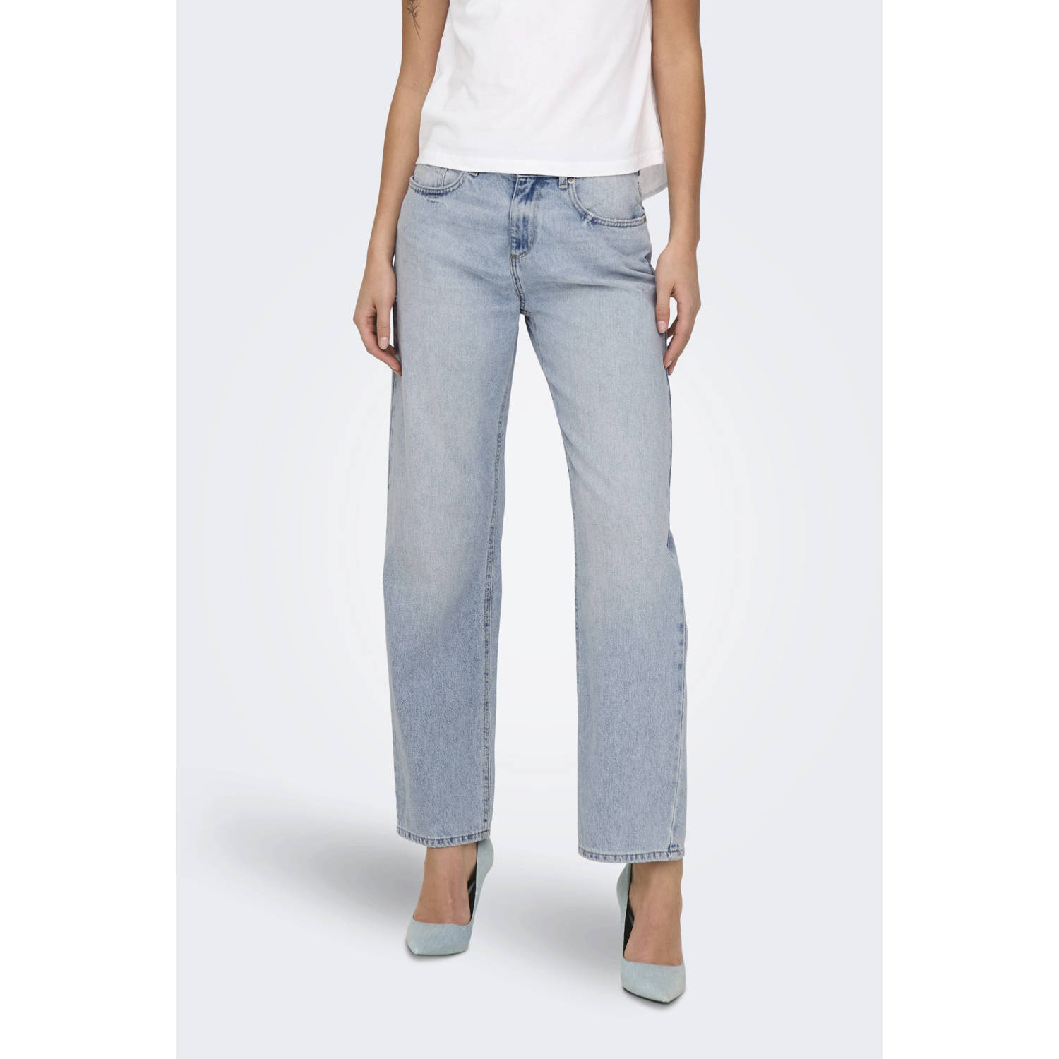Only Straight fit jeans van puur katoen model 'ELLA'