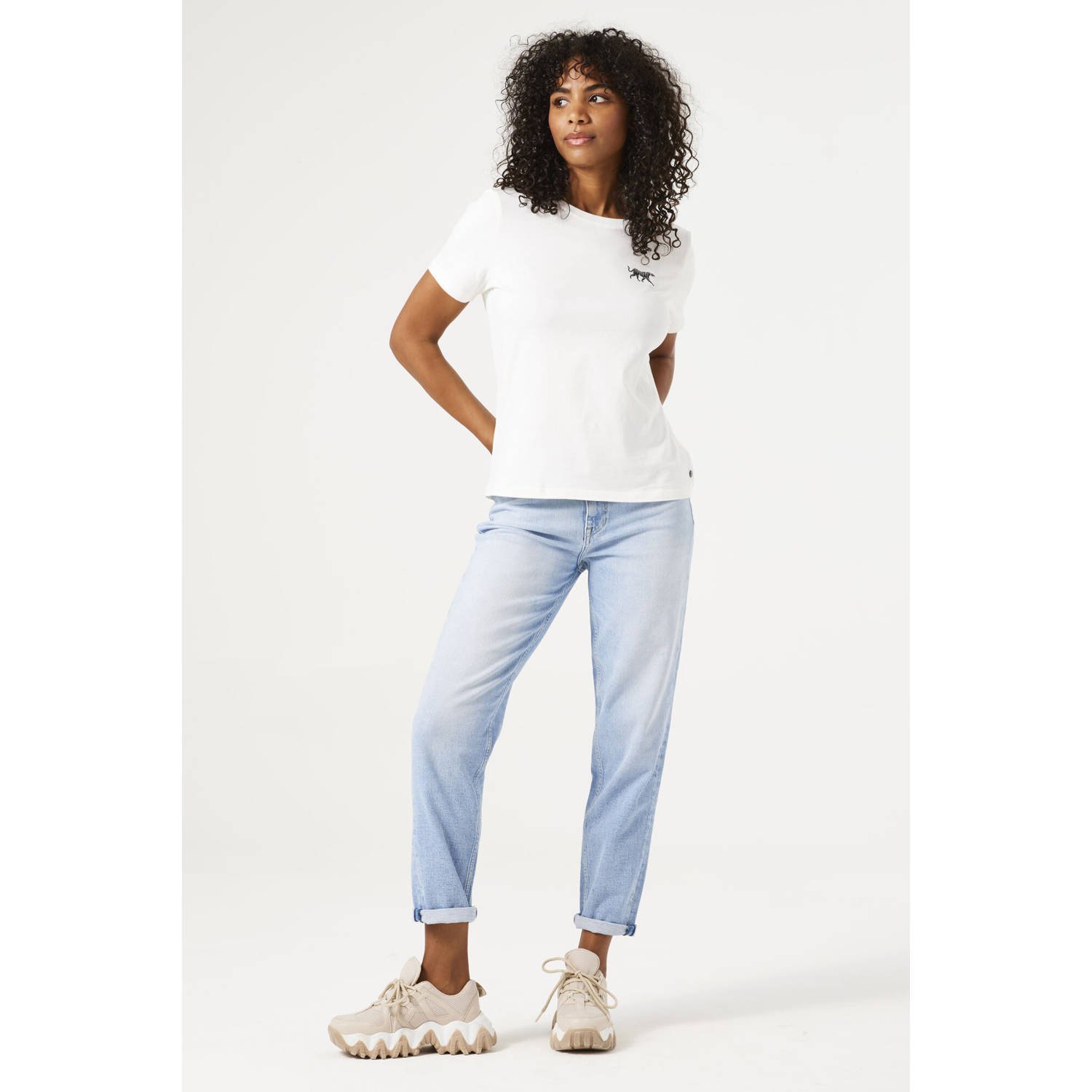 Garcia high waist slim fit jeans light blue denim