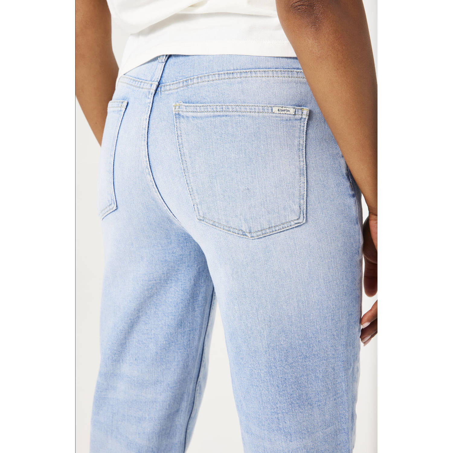 Garcia high waist slim fit jeans light blue denim