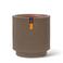 Capi vaas Groove cilinder (44x46 cm) warm taupe
