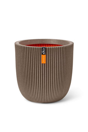 pot Groove bol (35x34 cm) warm taupe