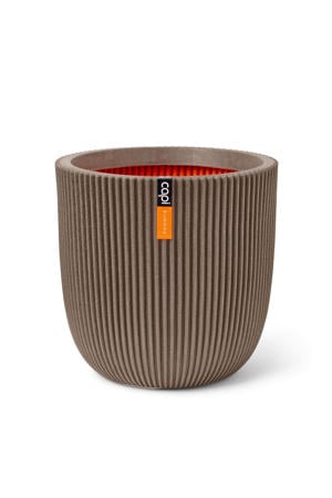 pot Groove bol (35x34 cm) warm taupe