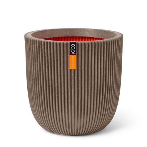 Capi pot Groove bol (35x34 cm) warm taupe afbeelding