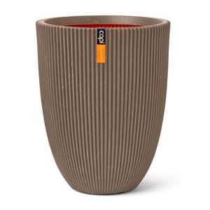 vaas Groove elegant laag (46x58 cm) warm taupe