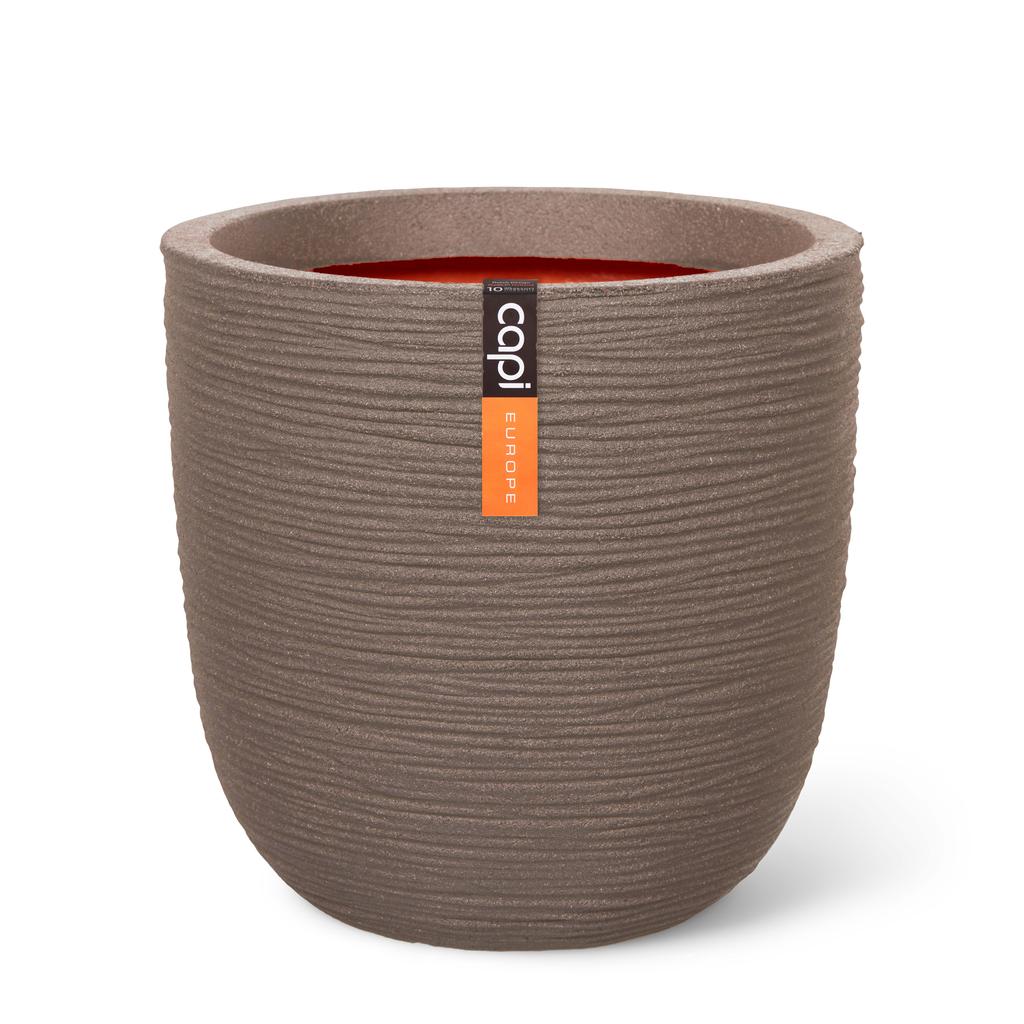 Capi pot Rib bol (43x41 cm) warm taupe