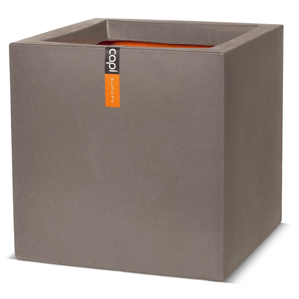 Capi pot Smooth vierkant (30x30 cm) warm taupe