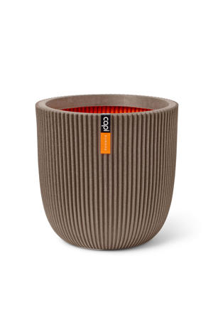 pot Groove bol (43x41 cm) warm taupe