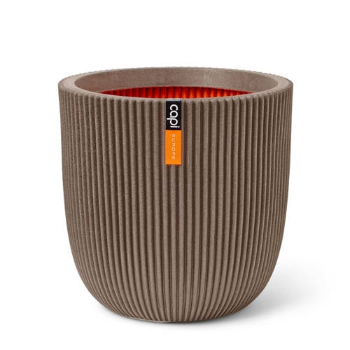 Capi pot Groove bol (43×41 cm) warm taupe