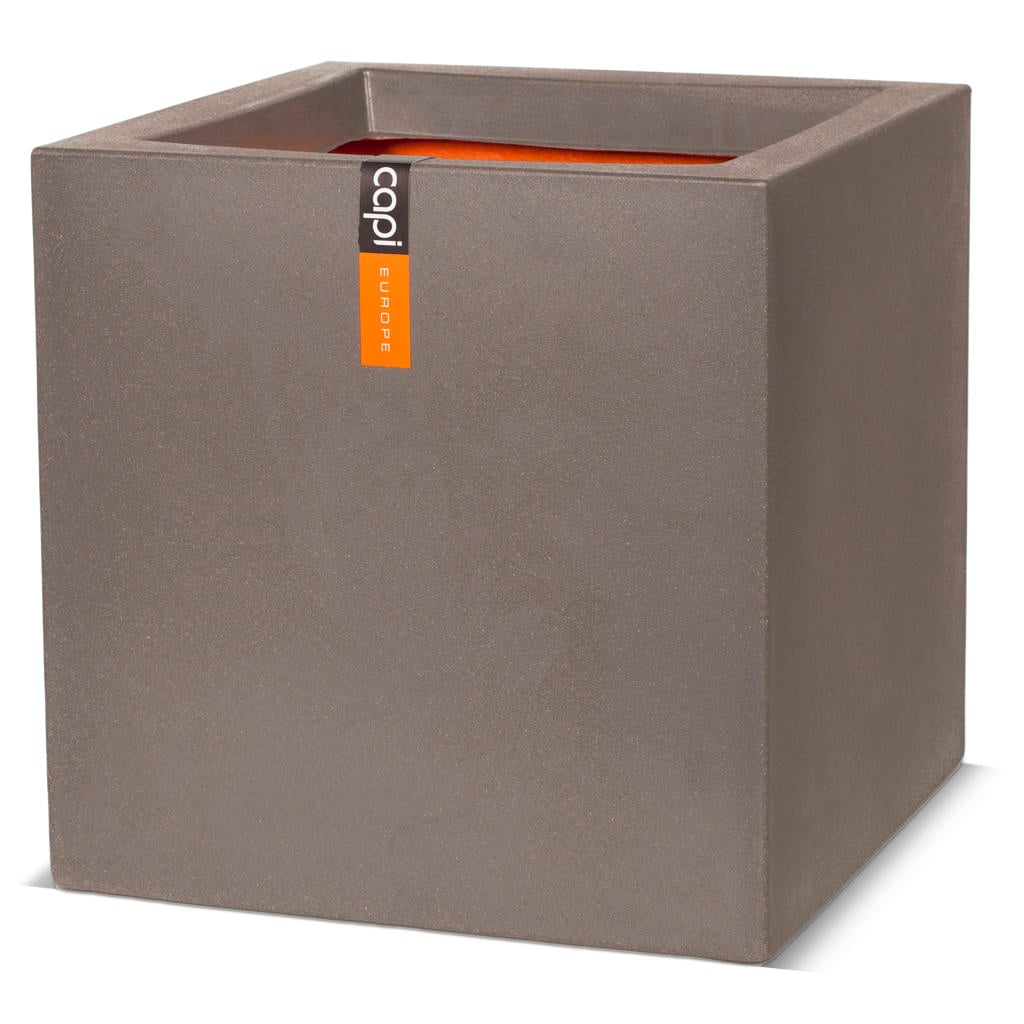 Capi pot Smooth vierkant (40x40 cm) warm taupe