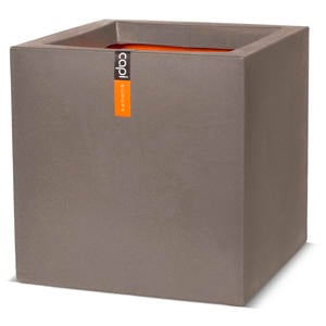 pot Smooth vierkant (40x40 cm) warm taupe