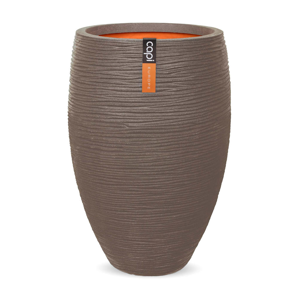 Capi vaas Rib elegant deluxe (40x60 cm) warm taupe