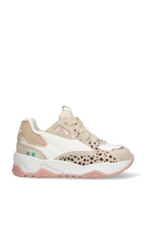 leren sneakers beige