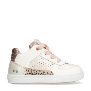   leren sneakers wit