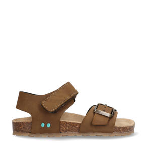Ben Beach  suède sandalen cognac