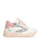 BunniesJR leren sneakers met glitters wit/roze