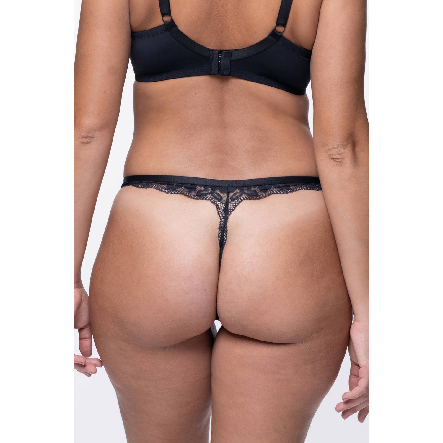 Dorina string Myla (set van 3) zwart