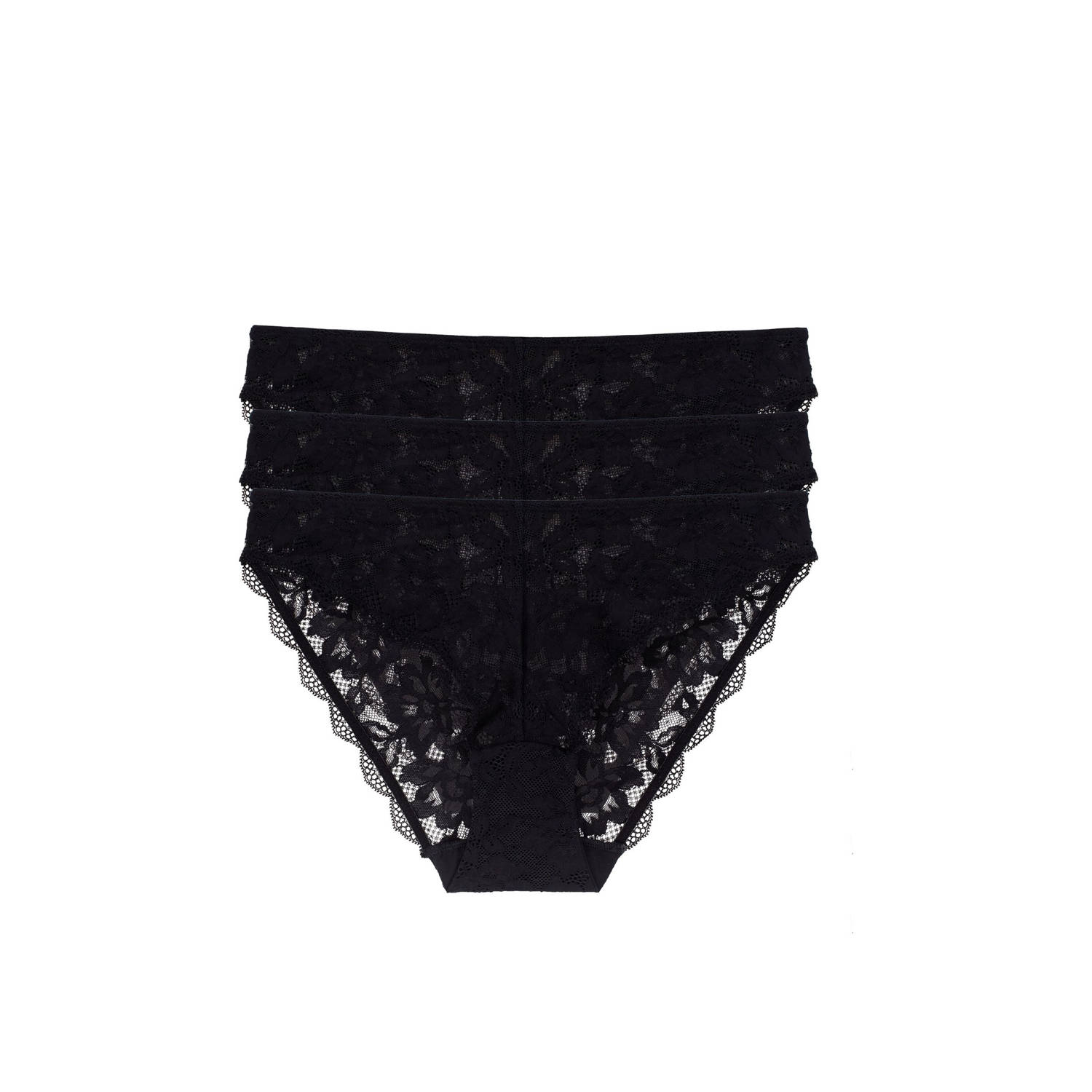 Dorina slip Myla (set van 3) zwart
