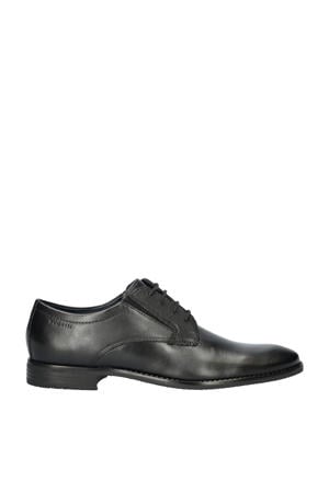 leren veterschoenen zwart