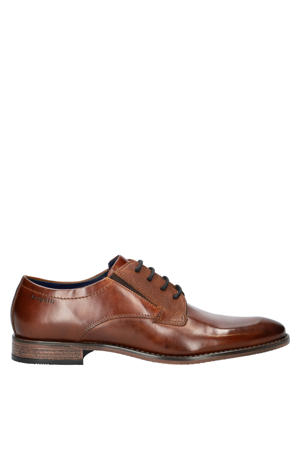   leren veterschoenen cognac