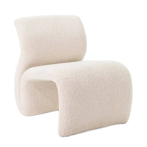 Sissy-Boy fauteuil Ecru boucle - wit