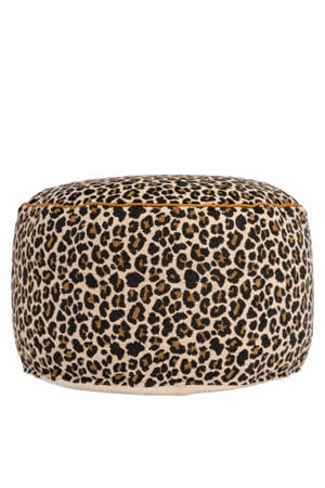 poef Leopard met panterprint