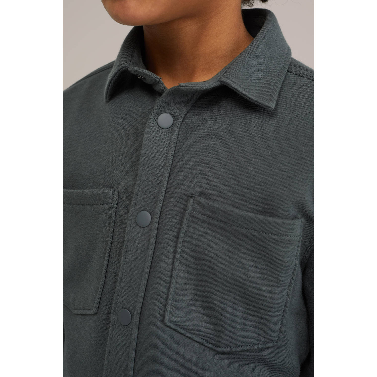 WE Fashion Blue Ridge overhemd grijs