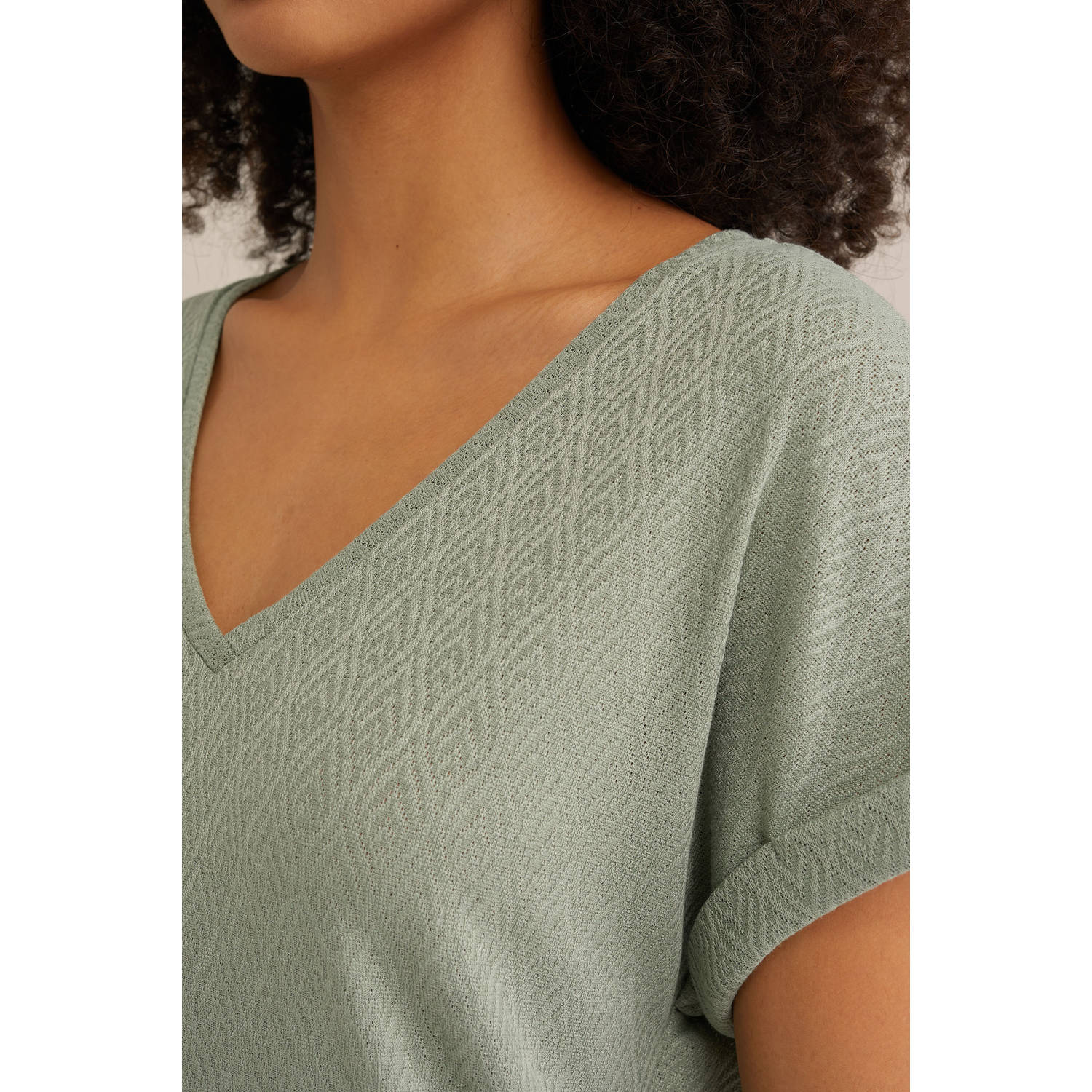 WE Fashion top lichtgroen