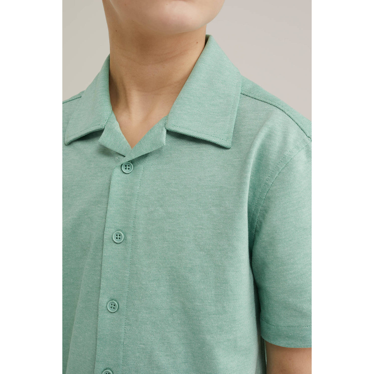 WE Fashion Blue Ridge overhemd groen