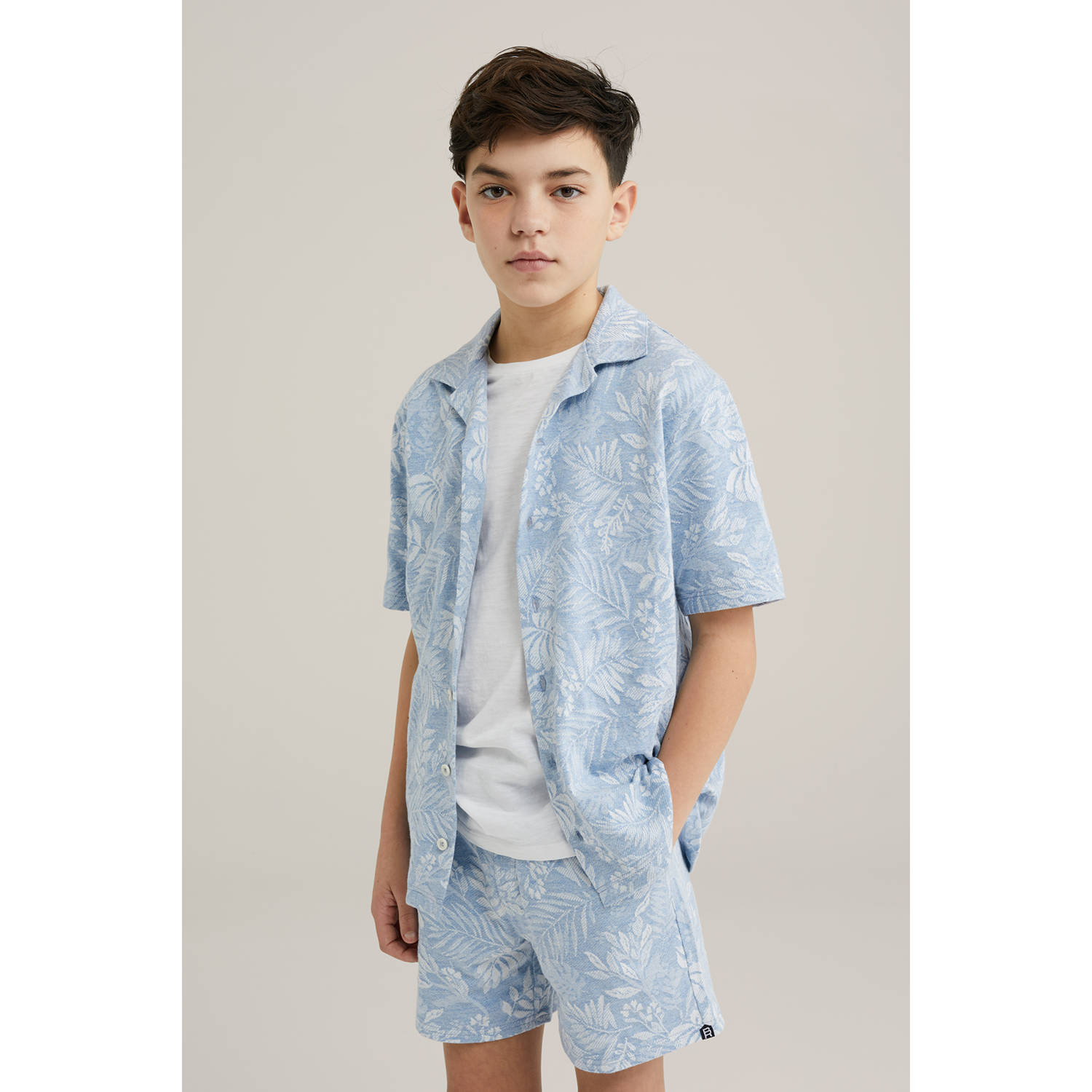 WE Fashion Blue Ridge overhemd lichtblauw