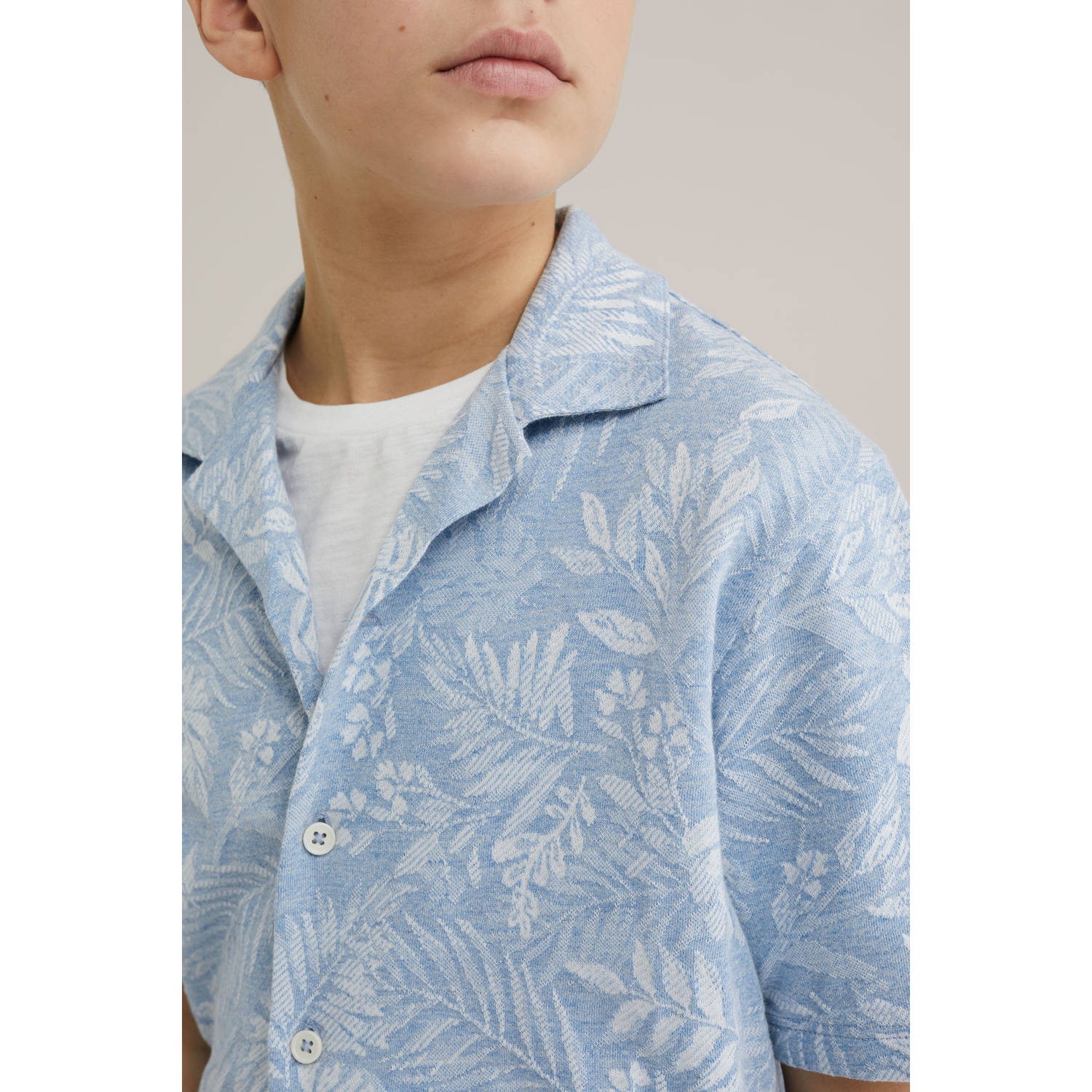 WE Fashion Blue Ridge overhemd lichtblauw