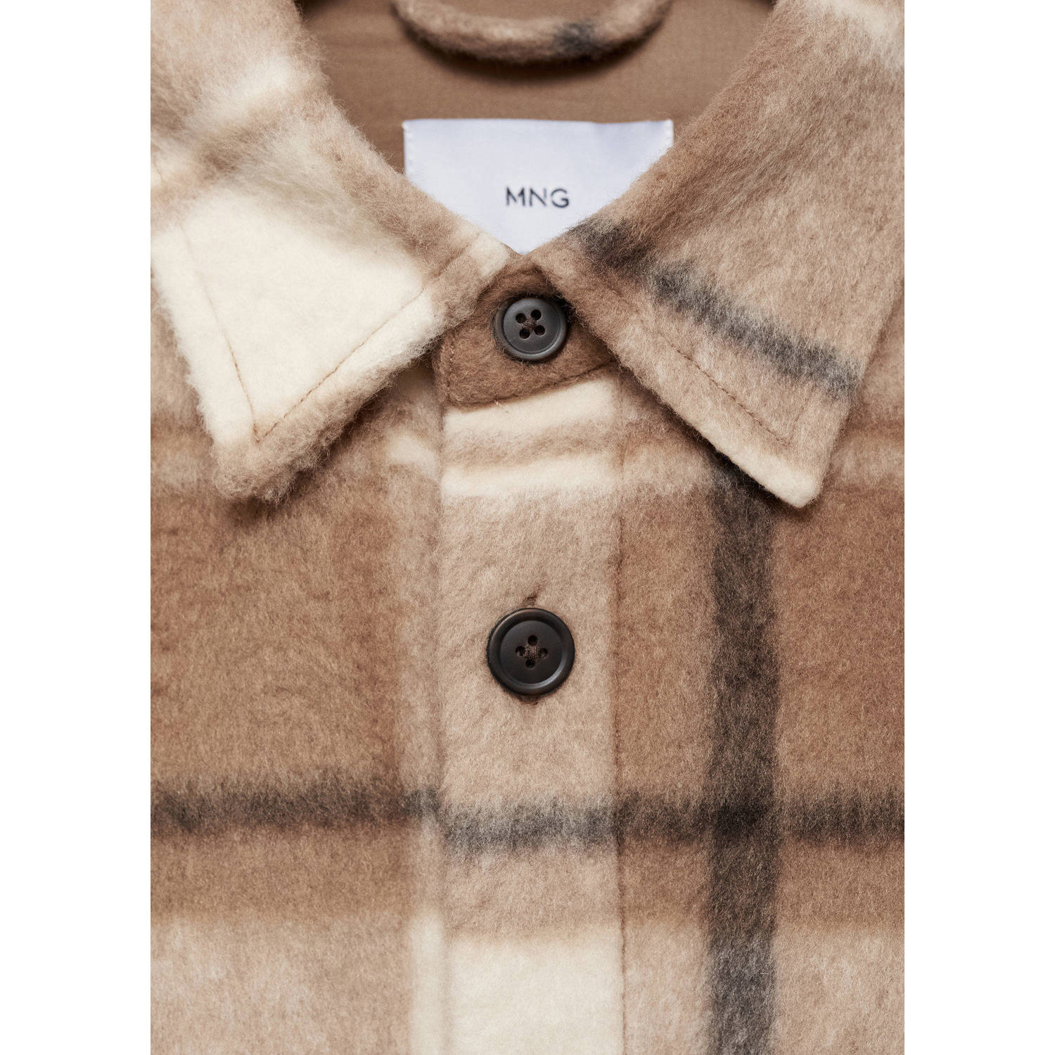 Mango Man overshirt bruin