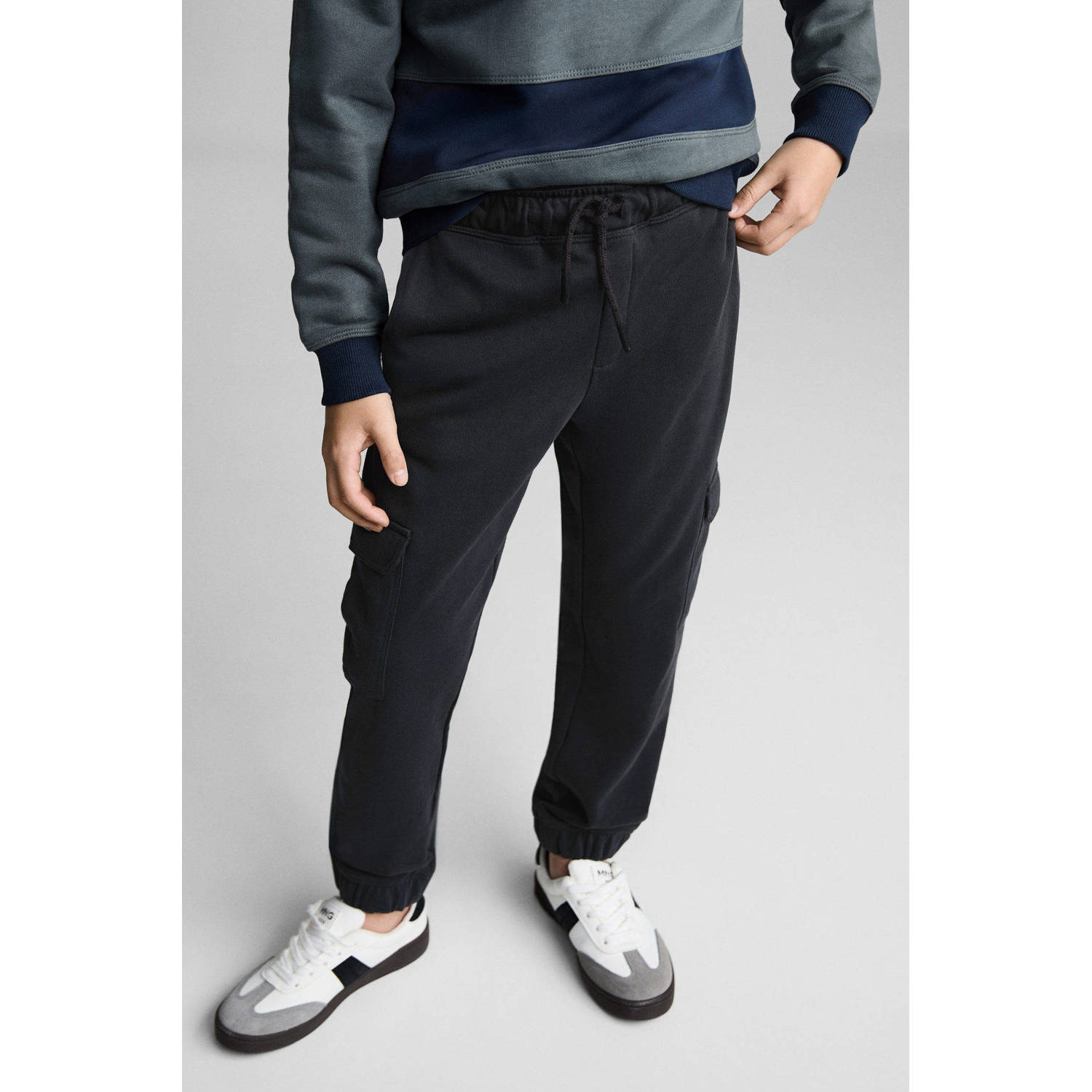 Mango Kids cargo broek antraciet