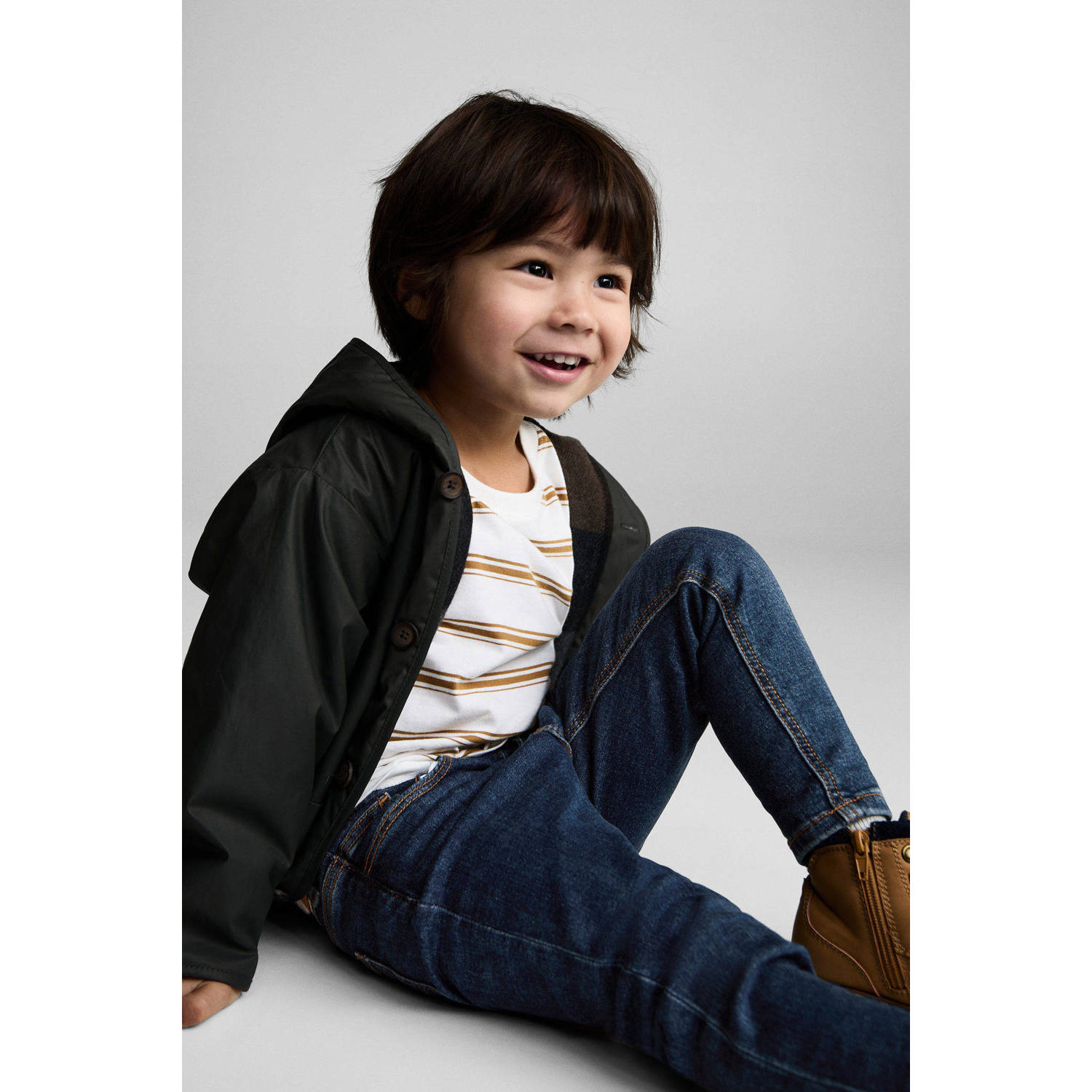 Mango Kids skinny jeans dark blue denim