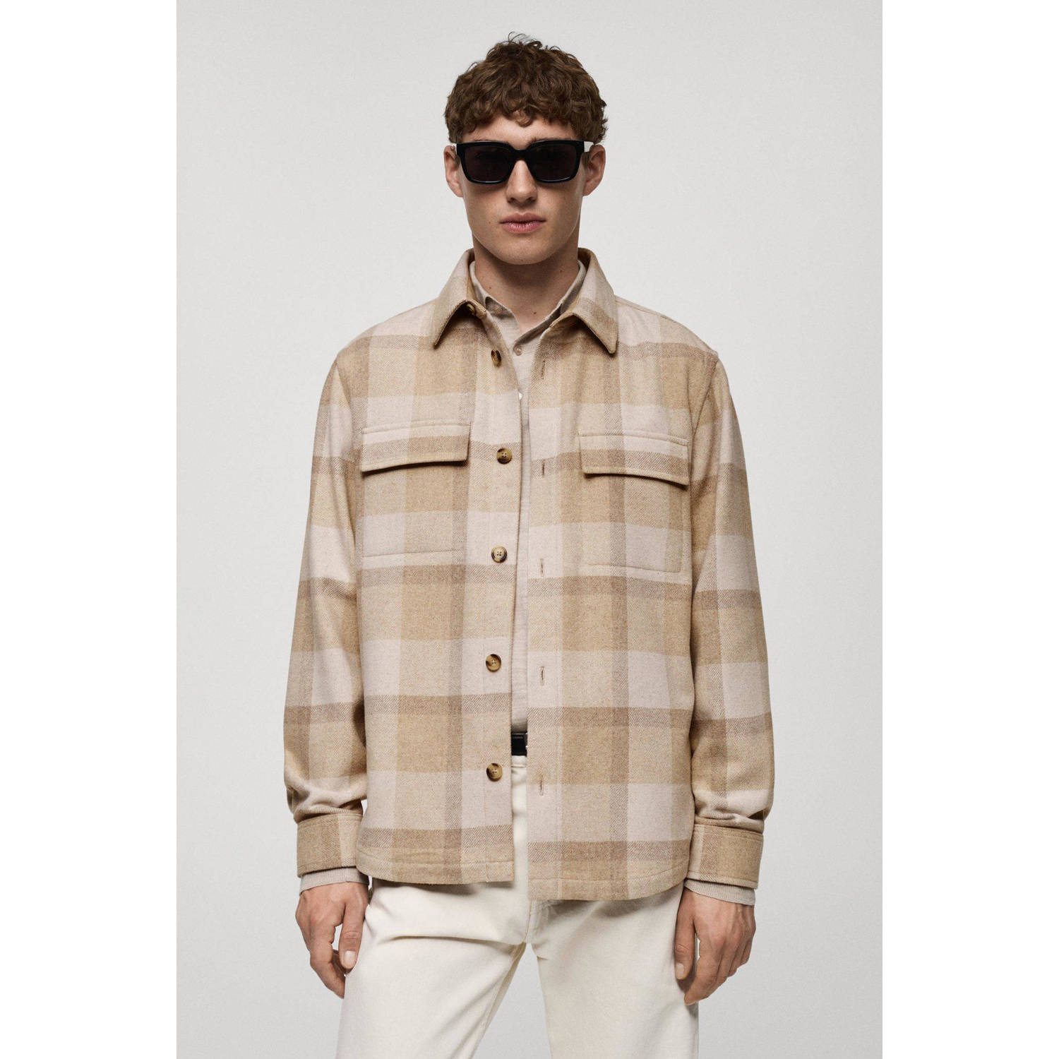 Mango Man overshirt beige