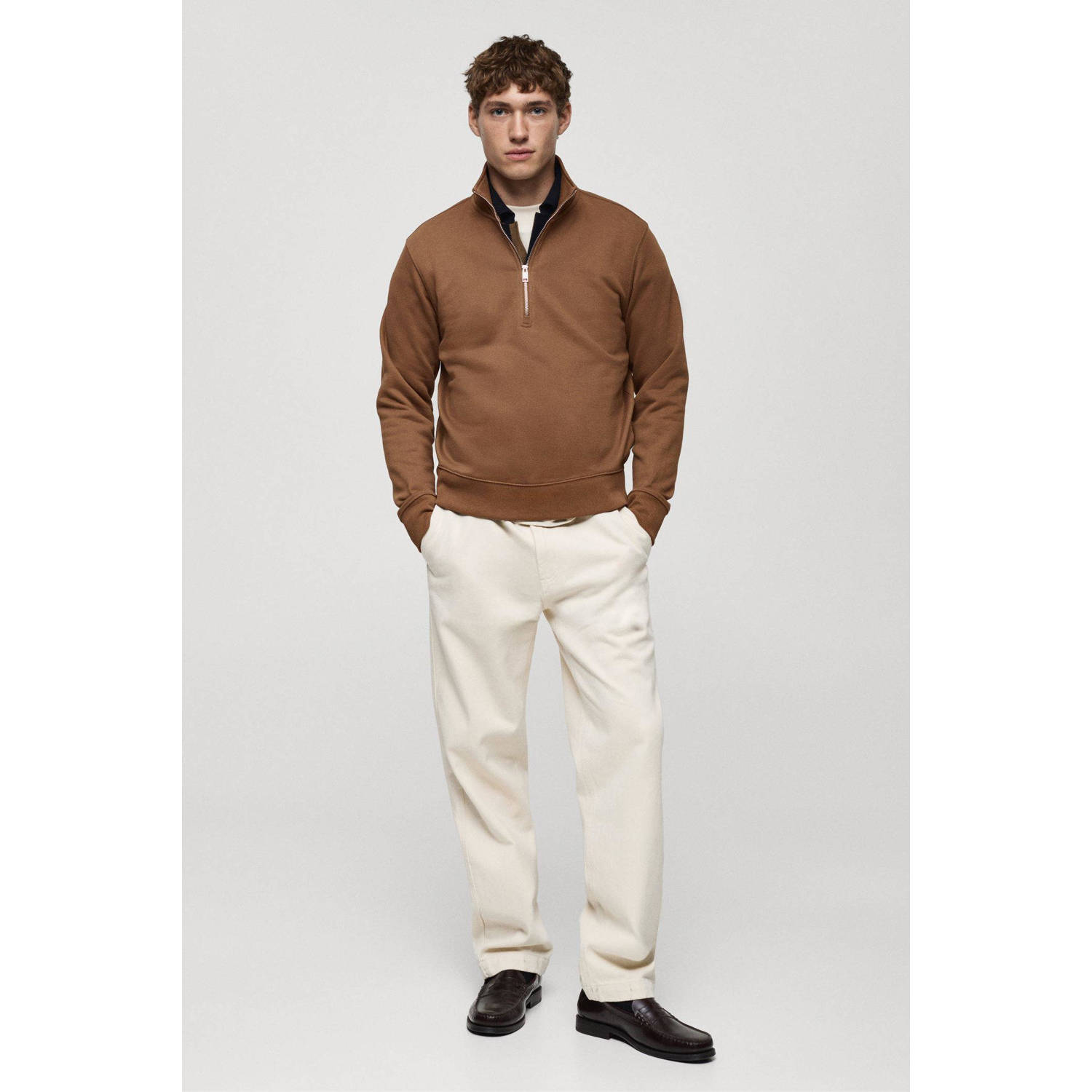 Mango Man sweater bruin