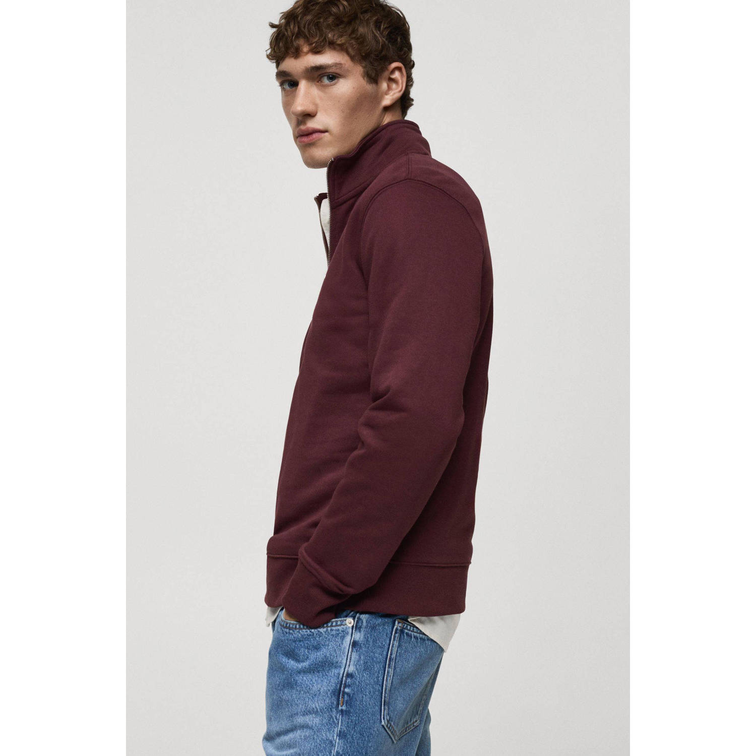 Mango Man sweater donkerrood
