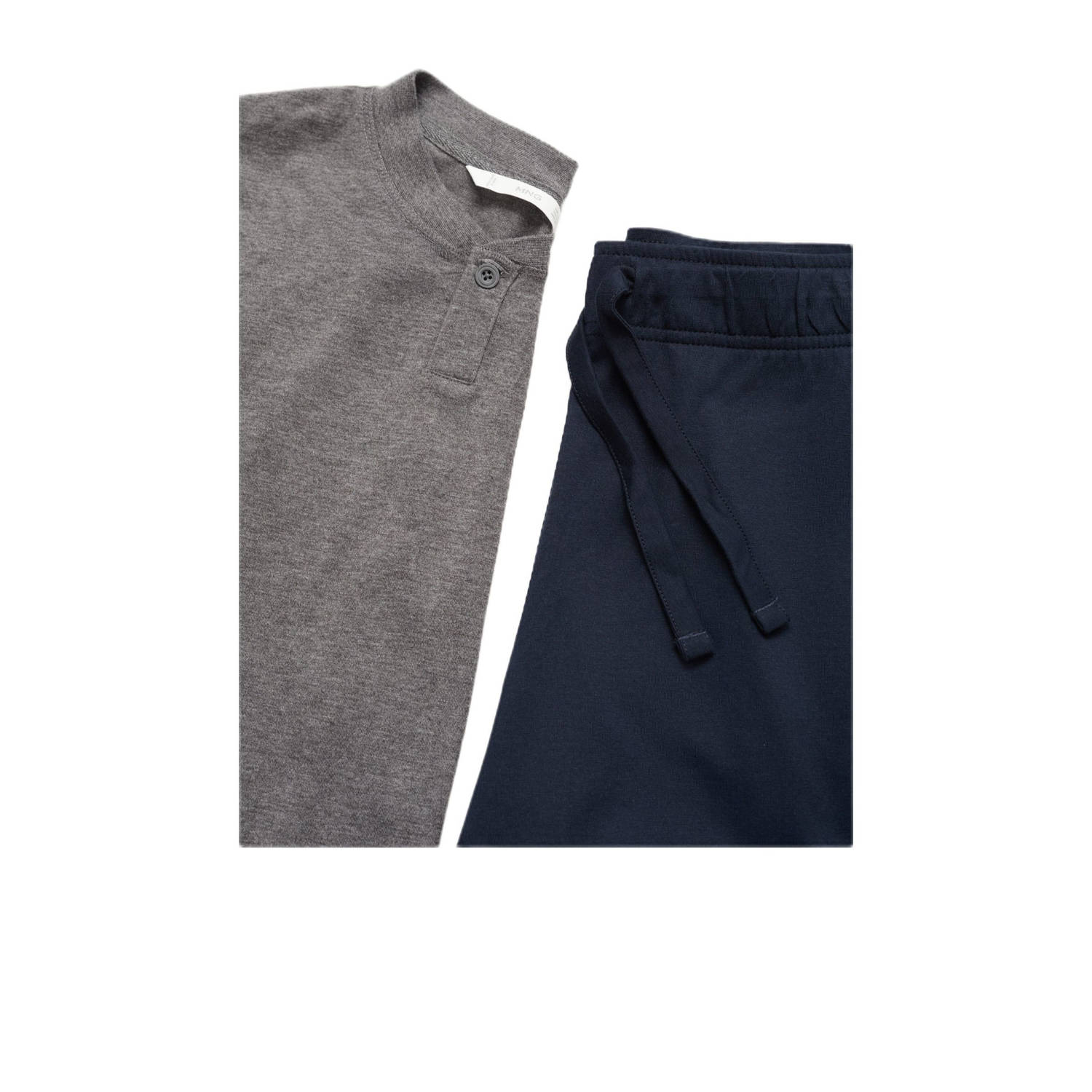 Mango Man pyjama donkerblauw grijs