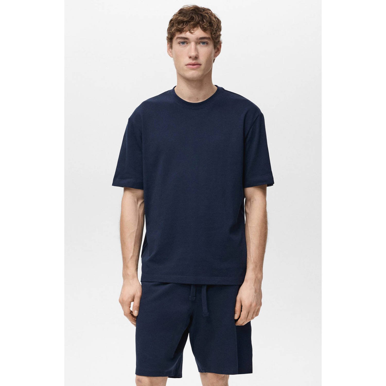 Mango Man shortama donkerblauw