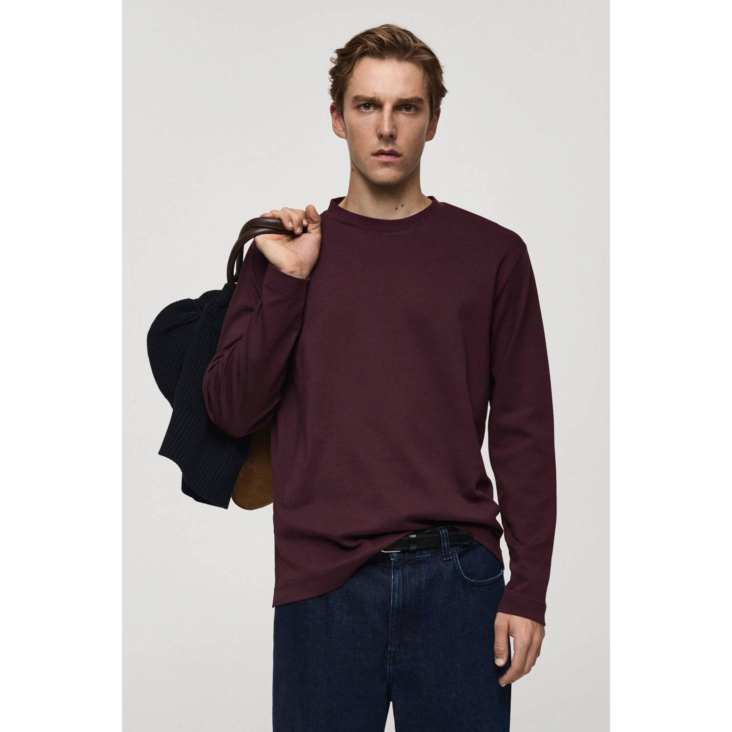 Mango Man longsleeve donkerrood