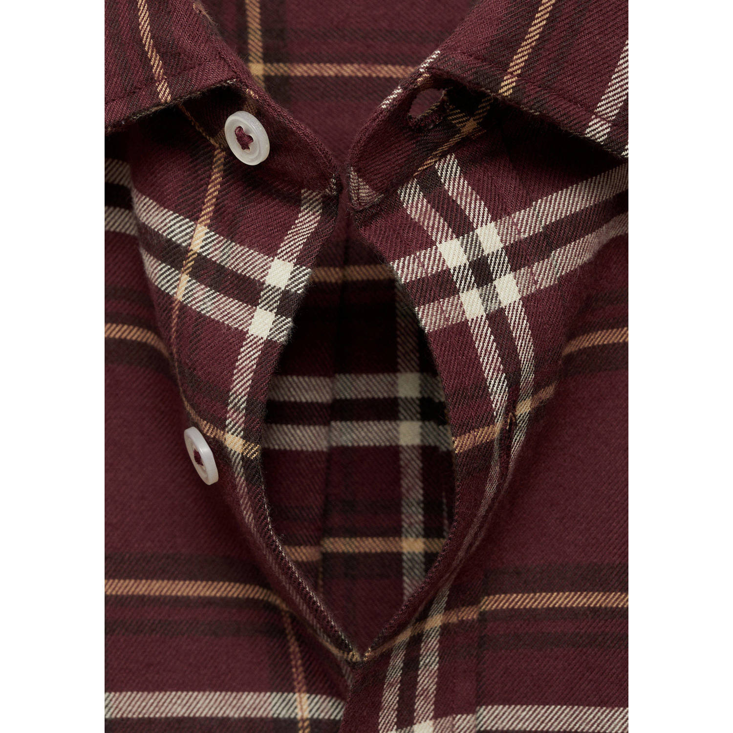 Mango Man casual overhemd donkerrood