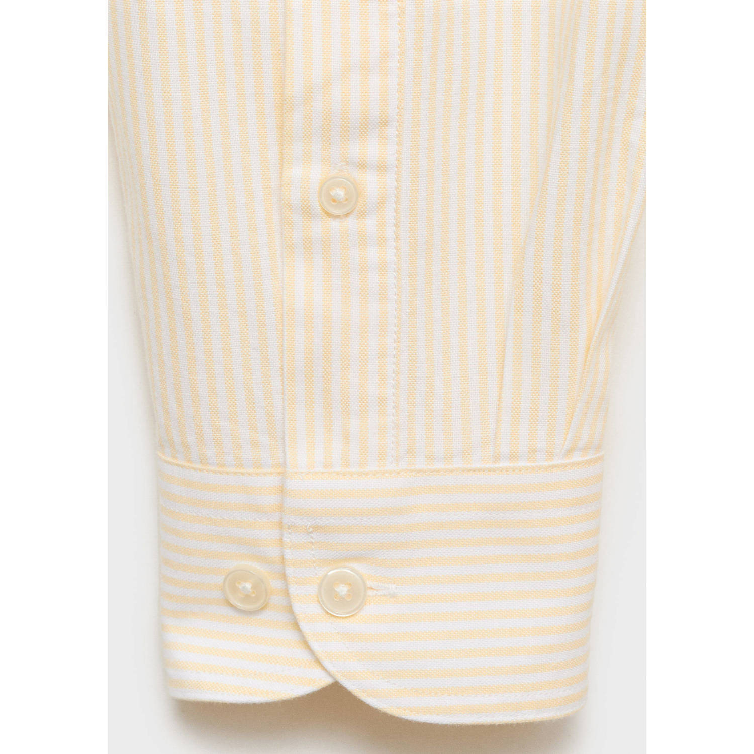 Mango Man casual overhemd lichtgeel