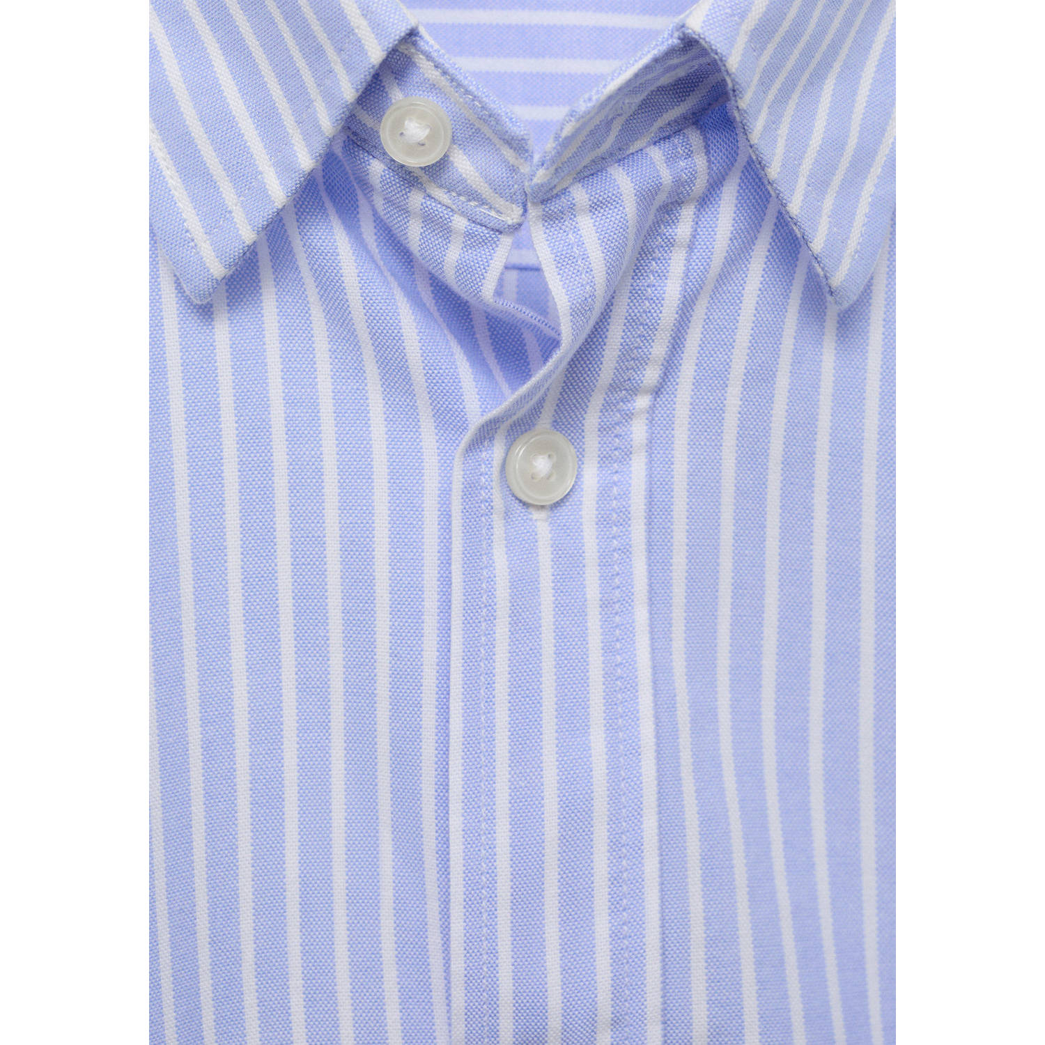 Mango Man casual overhemd blauw