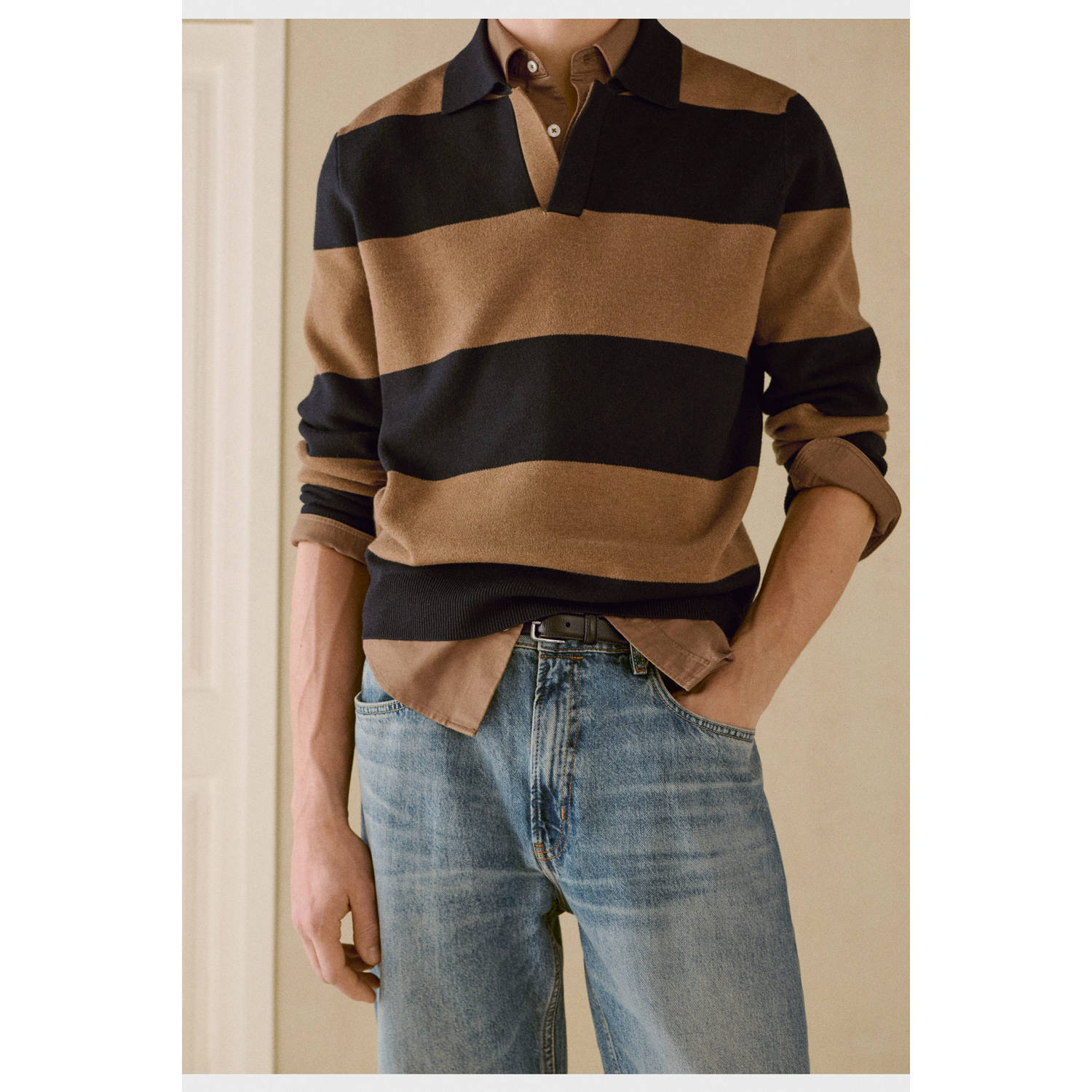 Mango Man polo donkerblauw