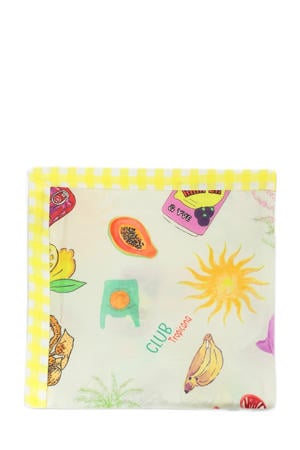 sjaal Tropicana met all-over print multi