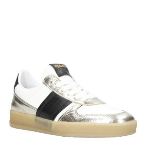 Genova  leren sneakers goud/zwart