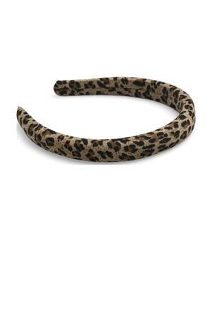 haarband met panterprint bruin
